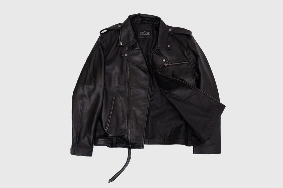 Max Black Leather Biker Jacket
